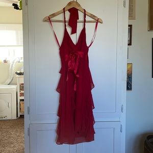 Glamorous red Eliza J dress with endless flows in size small